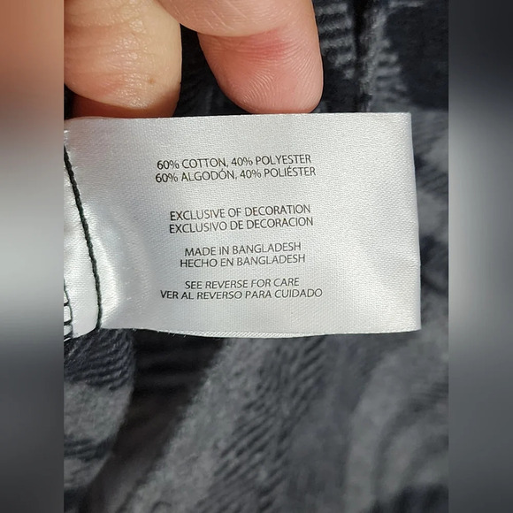 Orvis M Heavy Flannel Shirt Jacket Fleece Lined Cuffs Buffalo Plaid Shacket - Picture 13 of 14